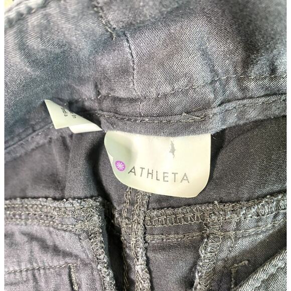 Athleta Relaxed Fit Cotton Cargo Bermuda Shorts Zip Clasp 5-Pockets 6 Grey #2808 - Picture 9 of 12